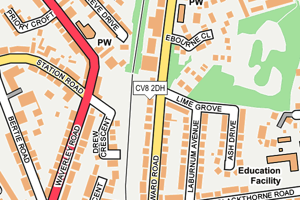 CV8 2DH map - OS OpenMap – Local (Ordnance Survey)