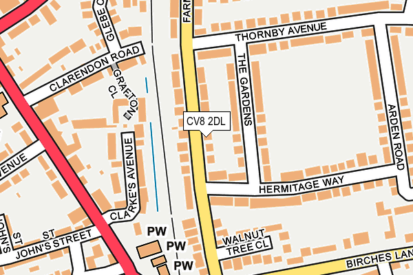CV8 2DL map - OS OpenMap – Local (Ordnance Survey)