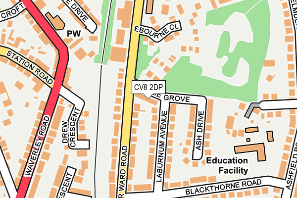 CV8 2DP map - OS OpenMap – Local (Ordnance Survey)
