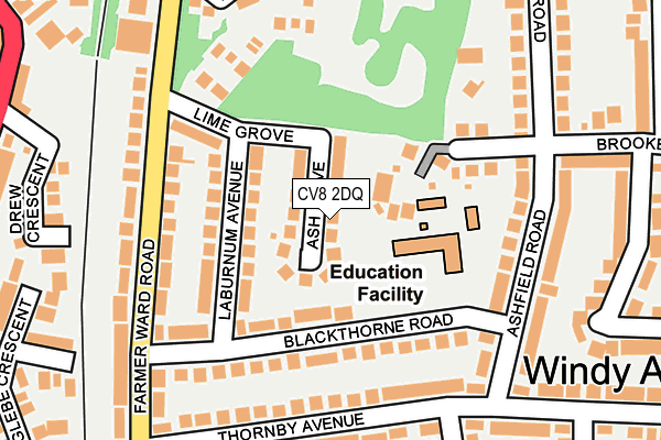 CV8 2DQ map - OS OpenMap – Local (Ordnance Survey)