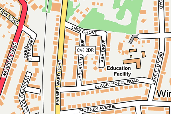 CV8 2DR map - OS OpenMap – Local (Ordnance Survey)