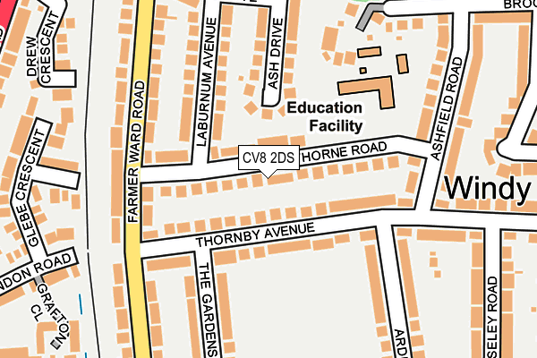 CV8 2DS map - OS OpenMap – Local (Ordnance Survey)