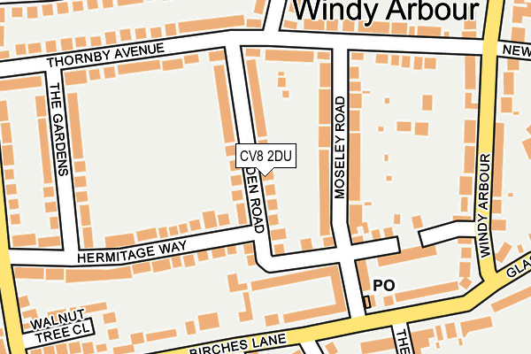 CV8 2DU map - OS OpenMap – Local (Ordnance Survey)
