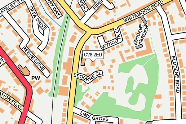CV8 2ED map - OS OpenMap – Local (Ordnance Survey)