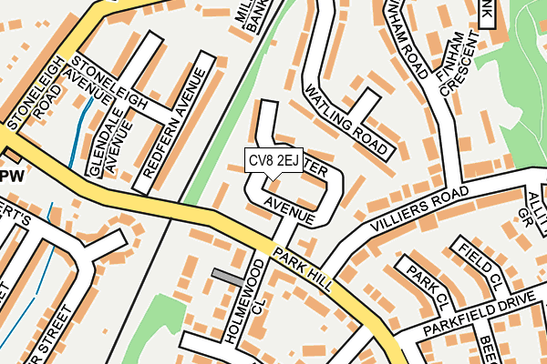 CV8 2EJ map - OS OpenMap – Local (Ordnance Survey)