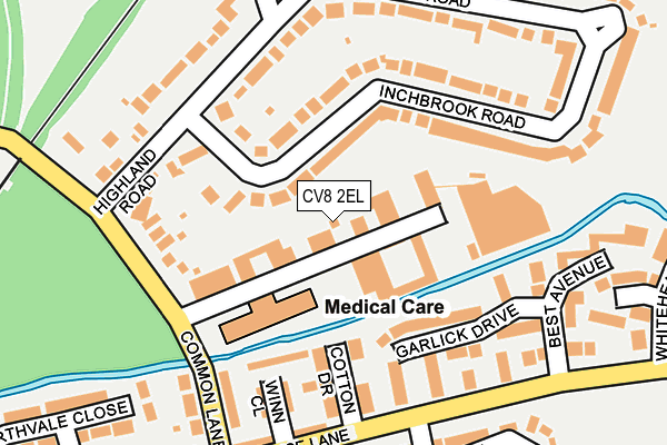 CV8 2EL map - OS OpenMap – Local (Ordnance Survey)