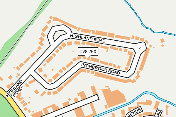 CV8 2EX map - OS OpenMap – Local (Ordnance Survey)