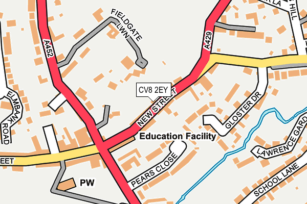 CV8 2EY map - OS OpenMap – Local (Ordnance Survey)