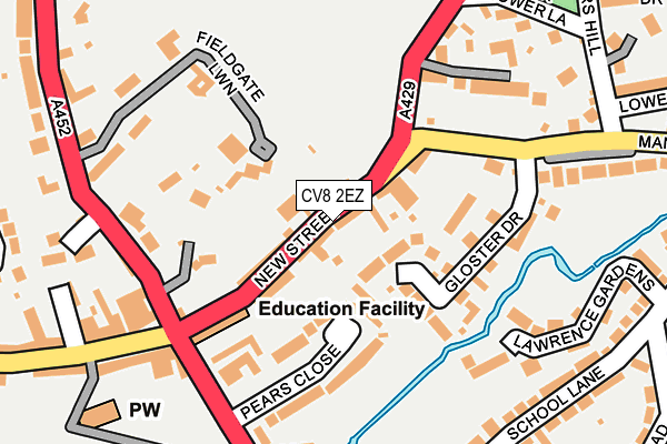 CV8 2EZ map - OS OpenMap – Local (Ordnance Survey)