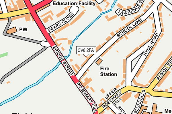 CV8 2FA map - OS OpenMap – Local (Ordnance Survey)