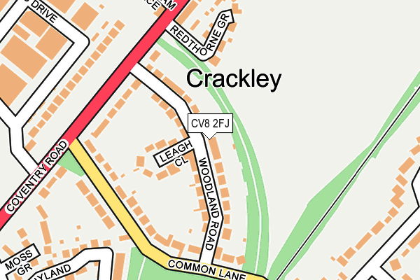 CV8 2FJ map - OS OpenMap – Local (Ordnance Survey)