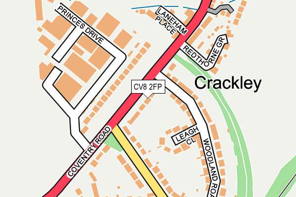 CV8 2FP map - OS OpenMap – Local (Ordnance Survey)