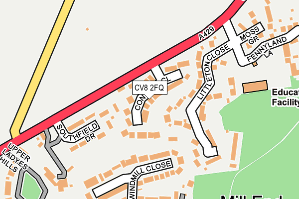 CV8 2FQ map - OS OpenMap – Local (Ordnance Survey)