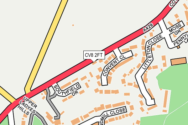 CV8 2FT map - OS OpenMap – Local (Ordnance Survey)