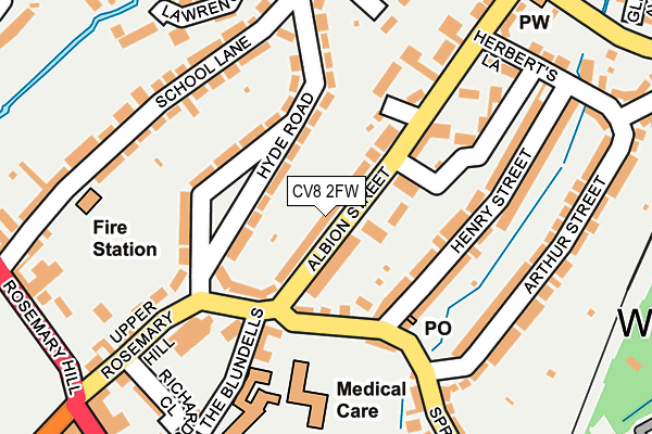 CV8 2FW map - OS OpenMap – Local (Ordnance Survey)