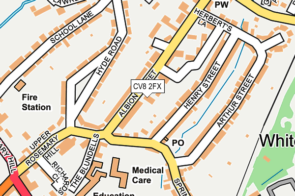 CV8 2FX map - OS OpenMap – Local (Ordnance Survey)