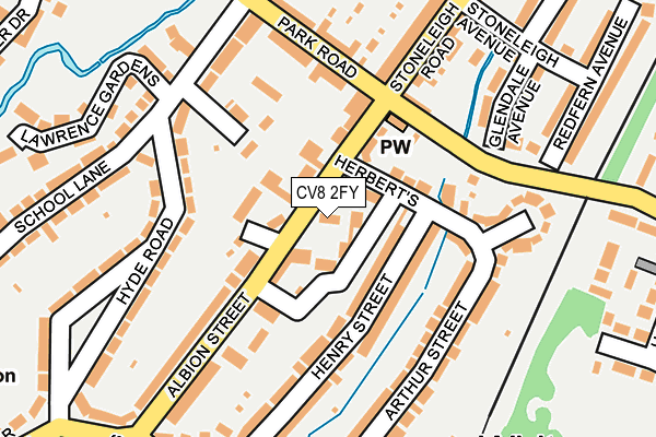 CV8 2FY map - OS OpenMap – Local (Ordnance Survey)