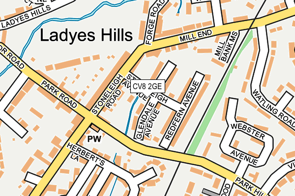 CV8 2GE map - OS OpenMap – Local (Ordnance Survey)