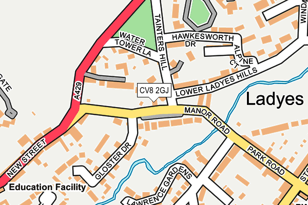 CV8 2GJ map - OS OpenMap – Local (Ordnance Survey)