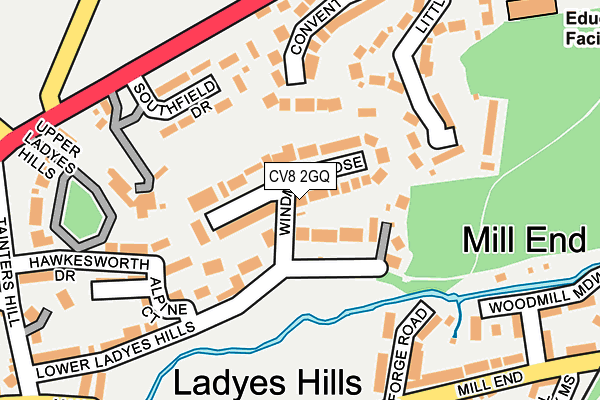 CV8 2GQ map - OS OpenMap – Local (Ordnance Survey)