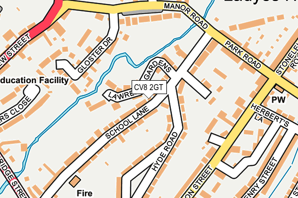 CV8 2GT map - OS OpenMap – Local (Ordnance Survey)
