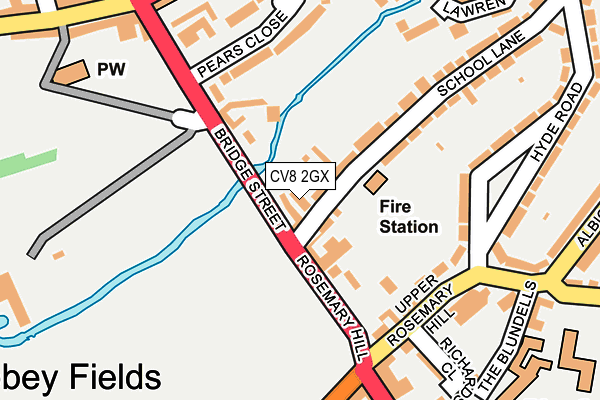 CV8 2GX map - OS OpenMap – Local (Ordnance Survey)