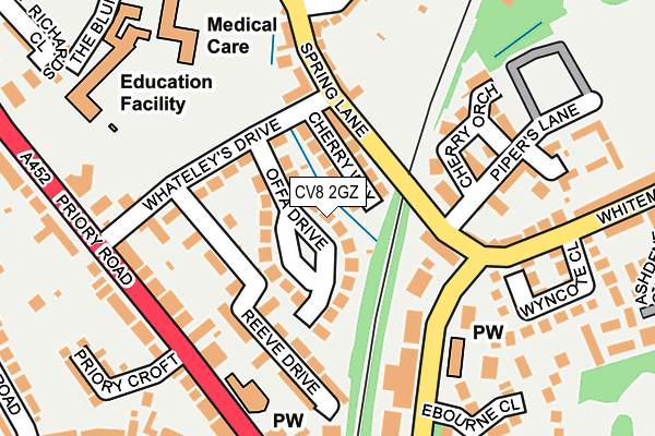 CV8 2GZ map - OS OpenMap – Local (Ordnance Survey)