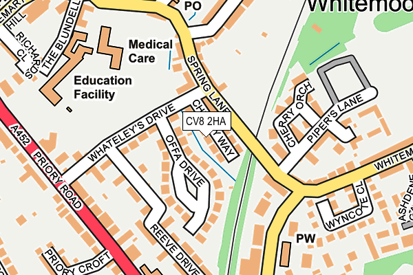 CV8 2HA map - OS OpenMap – Local (Ordnance Survey)