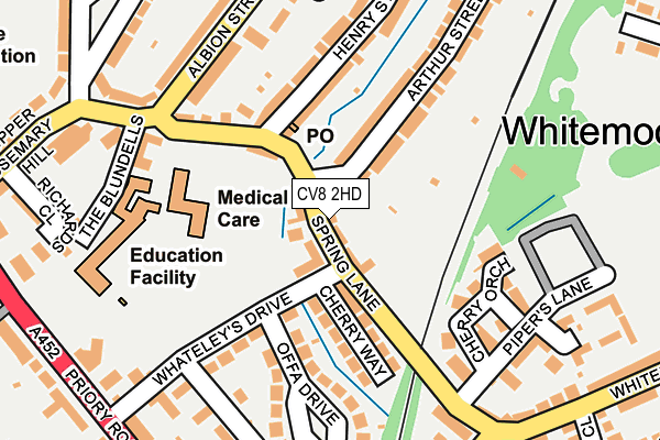 CV8 2HD map - OS OpenMap – Local (Ordnance Survey)