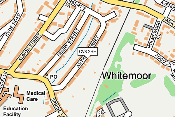 CV8 2HE map - OS OpenMap – Local (Ordnance Survey)