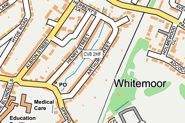 CV8 2HF map - OS OpenMap – Local (Ordnance Survey)