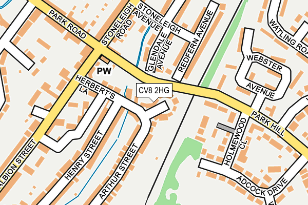 CV8 2HG map - OS OpenMap – Local (Ordnance Survey)
