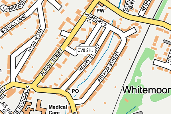 CV8 2HJ map - OS OpenMap – Local (Ordnance Survey)