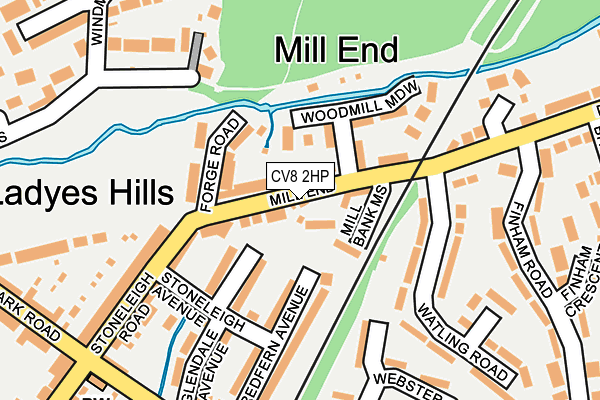 CV8 2HP map - OS OpenMap – Local (Ordnance Survey)