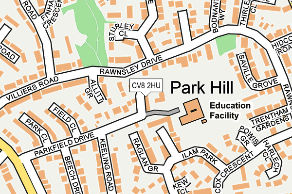 CV8 2HU map - OS OpenMap – Local (Ordnance Survey)