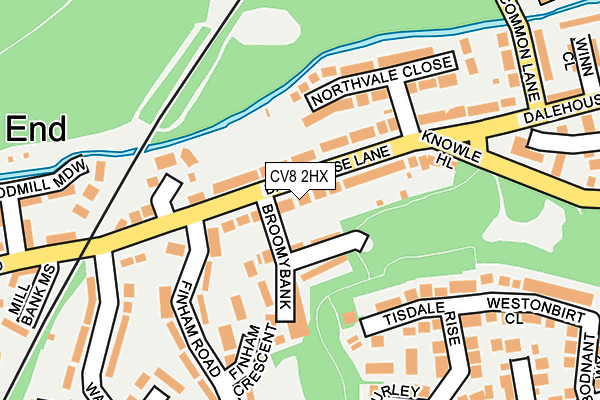 CV8 2HX map - OS OpenMap – Local (Ordnance Survey)