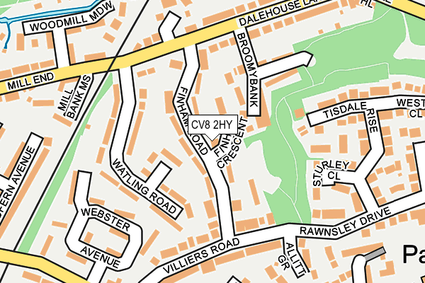 CV8 2HY map - OS OpenMap – Local (Ordnance Survey)