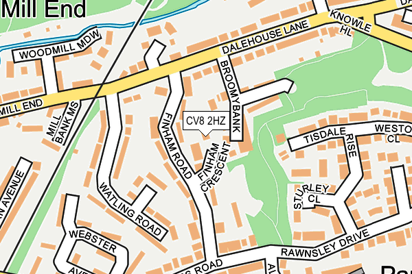 CV8 2HZ map - OS OpenMap – Local (Ordnance Survey)