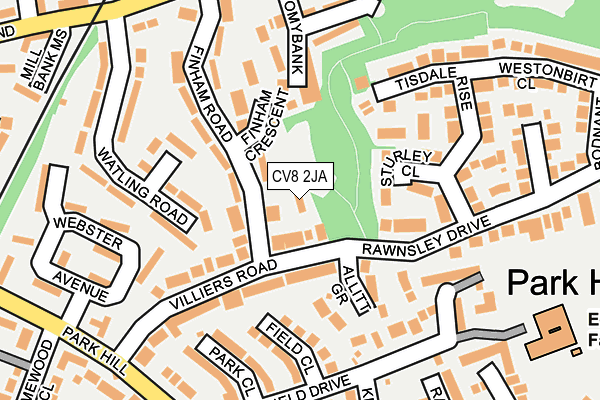CV8 2JA map - OS OpenMap – Local (Ordnance Survey)