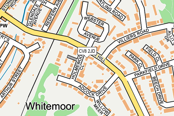 CV8 2JD map - OS OpenMap – Local (Ordnance Survey)