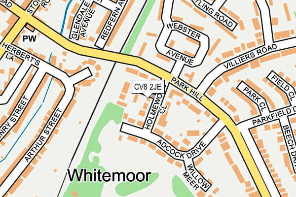 CV8 2JE map - OS OpenMap – Local (Ordnance Survey)