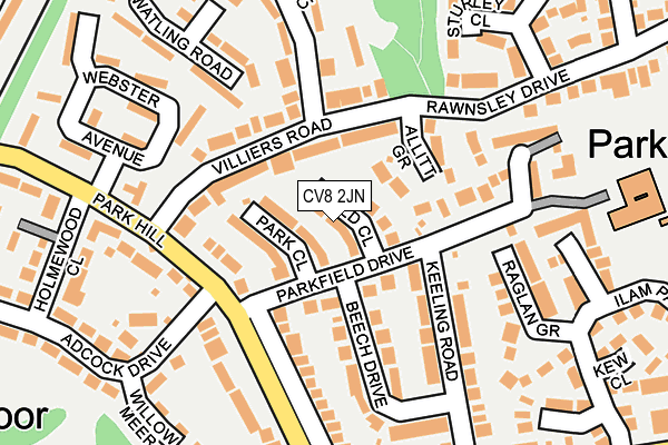 CV8 2JN map - OS OpenMap – Local (Ordnance Survey)