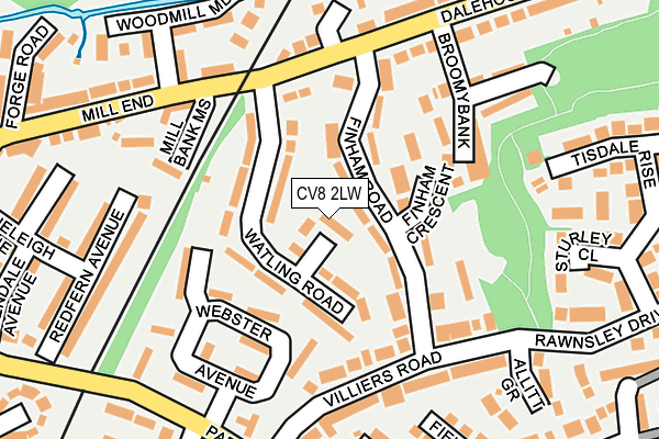 CV8 2LW map - OS OpenMap – Local (Ordnance Survey)