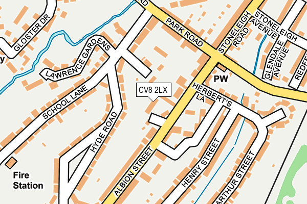 CV8 2LX map - OS OpenMap – Local (Ordnance Survey)