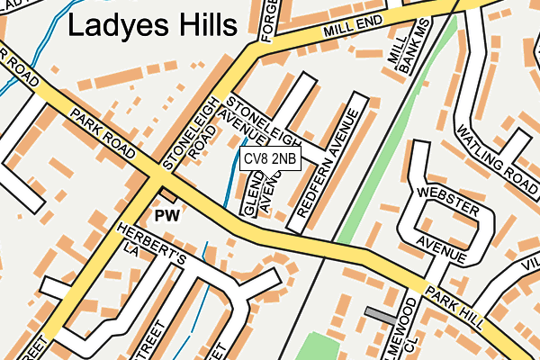 CV8 2NB map - OS OpenMap – Local (Ordnance Survey)