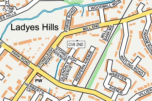 CV8 2ND map - OS OpenMap – Local (Ordnance Survey)