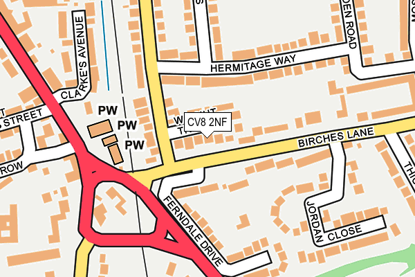 CV8 2NF map - OS OpenMap – Local (Ordnance Survey)