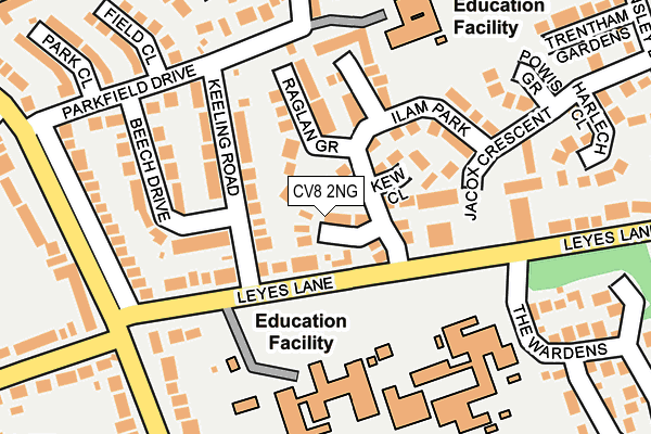 CV8 2NG map - OS OpenMap – Local (Ordnance Survey)