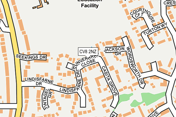 CV8 2NZ map - OS OpenMap – Local (Ordnance Survey)