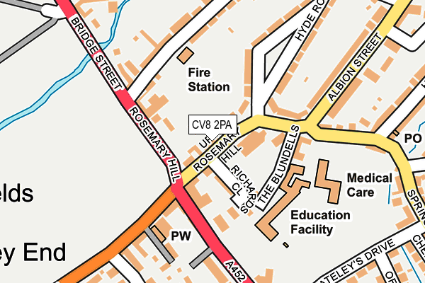 CV8 2PA map - OS OpenMap – Local (Ordnance Survey)